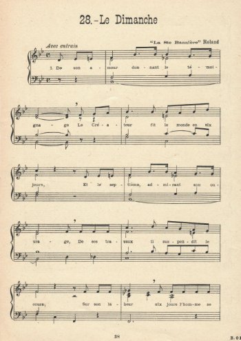 Le dimanche Partition gratuite